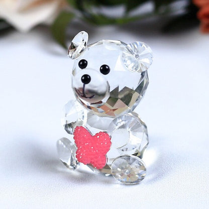 Romantic Bear Crystal Figurine