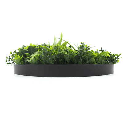 Artificial Green Wall Disc 20" Black Frame UV Resistant