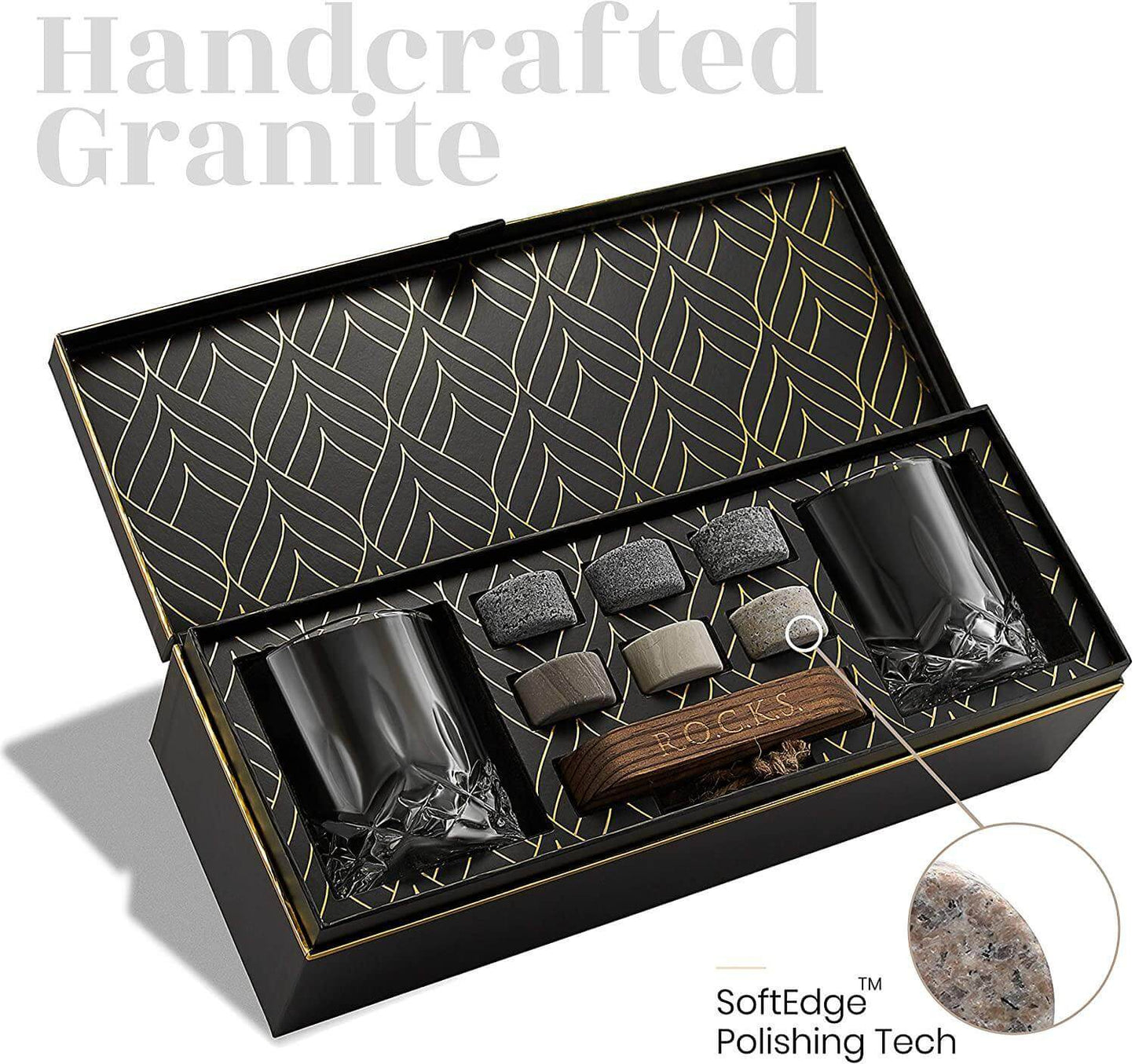 The Connoisseur's Set - Whiskey Stones & Signature Glass Edition