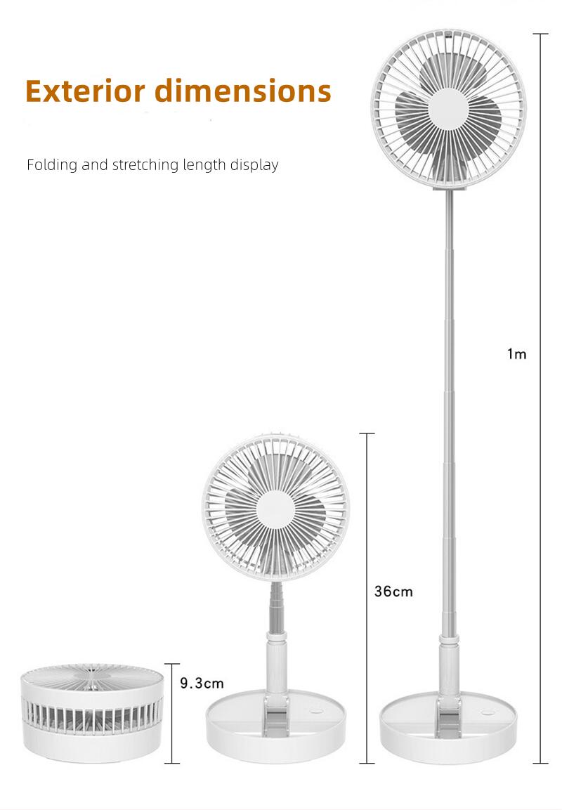 Rechargeable Folding Stand Fan